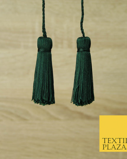 EMERALD GREEN Luxury Silk Soft Thread Tassels Latkans Cushion Sewing Craft Curtains T407