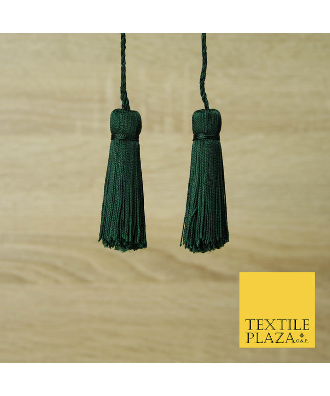 EMERALD GREEN Luxury Silk Soft Thread Tassels Latkans Cushion Sewing Craft Curtains T407