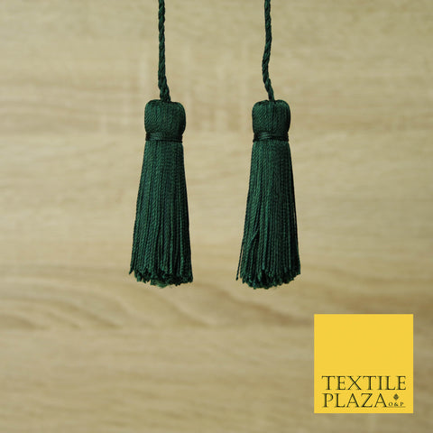 EMERALD GREEN Luxury Silk Soft Thread Tassels Latkans Cushion Sewing Craft Curtains T407