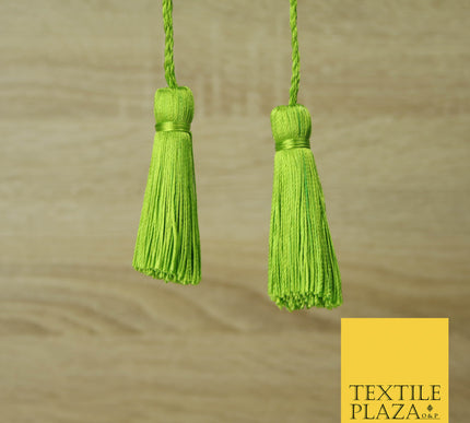LIME / PARROT GREEN Luxury Silk Soft Thread Tassels Latkans Cushion Sewing Craft Curtains T414