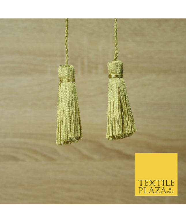 BEIGE GOLD Luxury Silk Soft Thread Tassels Latkans Cushion Sewing Craft Curtains T415