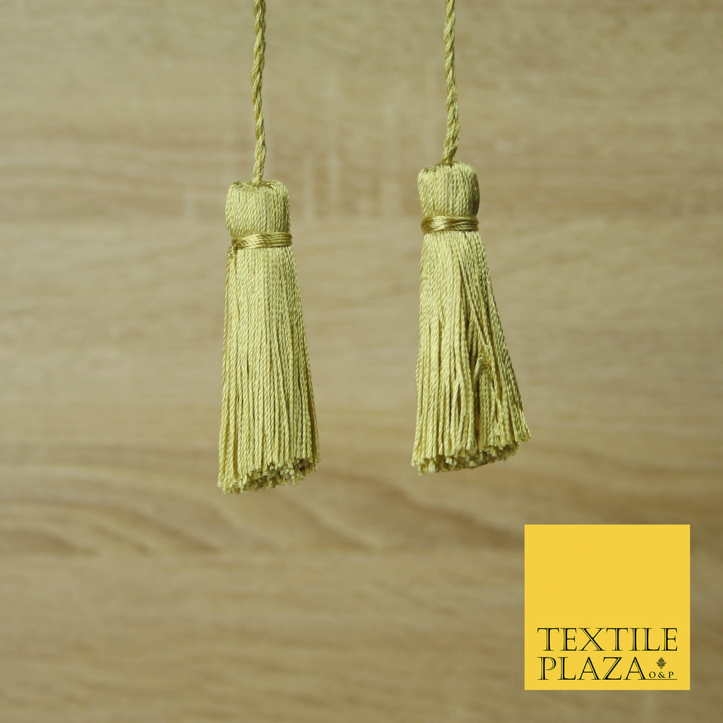 BEIGE GOLD Luxury Silk Soft Thread Tassels Latkans Cushion Sewing Craft Curtains T415