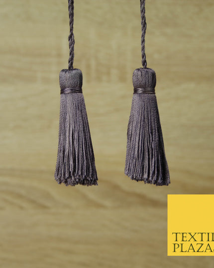 DUSKY PURPLE Luxury Silk Soft Thread Tassels Latkans Cushion Sewing Craft Curtains T440