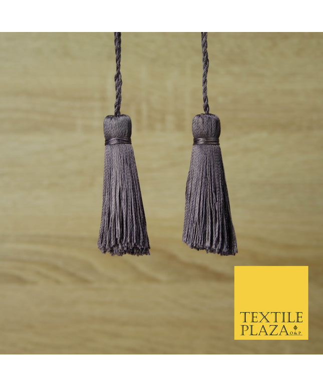DUSKY PURPLE Luxury Silk Soft Thread Tassels Latkans Cushion Sewing Craft Curtains T440