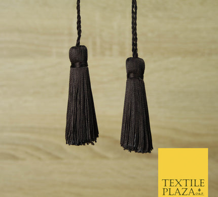 DARK BROWN Luxury Silk Soft Thread Tassels Latkans Cushion Sewing Craft Curtains T441