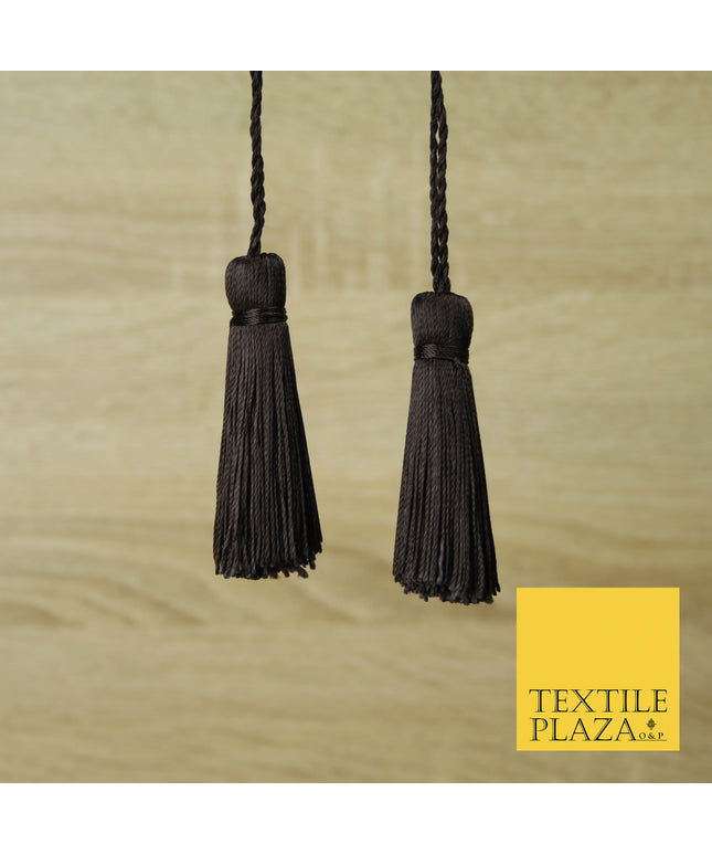 DARK BROWN Luxury Silk Soft Thread Tassels Latkans Cushion Sewing Craft Curtains T441