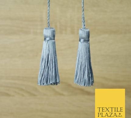 LIGHT GREY Luxury Silk Soft Thread Tassels Latkans Cushion Sewing Craft Curtains T442