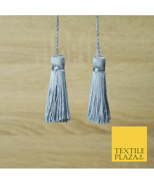 LIGHT GREY Luxury Silk Soft Thread Tassels Latkans Cushion Sewing Craft Curtains T442