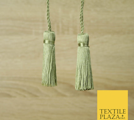 LIGHT GREEN Luxury Silk Soft Thread Tassels Latkans Cushion Sewing Craft Curtains T445