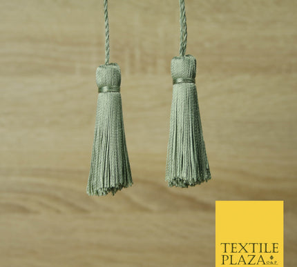 PALE GREEN Luxury Silk Soft Thread Tassels Latkans Cushion Sewing Craft Curtains T446