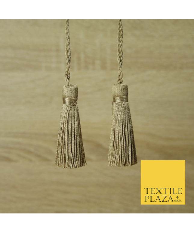 WHEAT BROWN Luxury Silk Soft Thread Tassels Latkans Cushion Sewing Craft Curtains T449