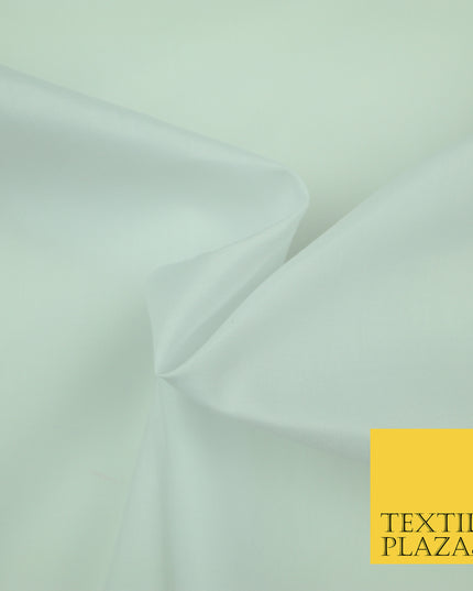 WHITE Premium Plain Polycotton Dyed Fabric Dress Craft Material 44" 3082