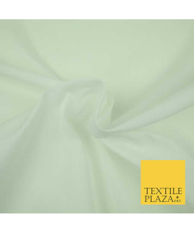 OFF WHITE Premium Plain Polycotton Dyed Fabric Dress Craft Material 44" 3083