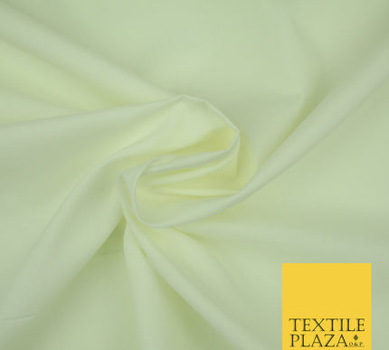 IVORY CREAM Premium Plain Polycotton Dyed Fabric Dress Craft Material 44" 3084