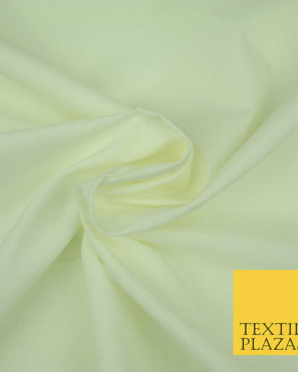 IVORY CREAM Premium Plain Polycotton Dyed Fabric Dress Craft Material 44" 3084
