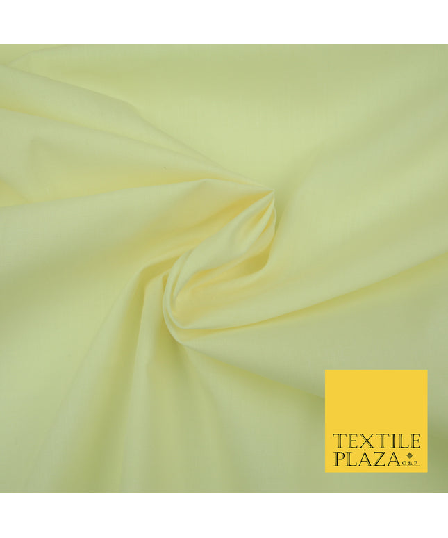 BUTTERSCOTCH CREAM Premium Plain Polycotton Dyed Fabric Dress Craft Material 44" 3085