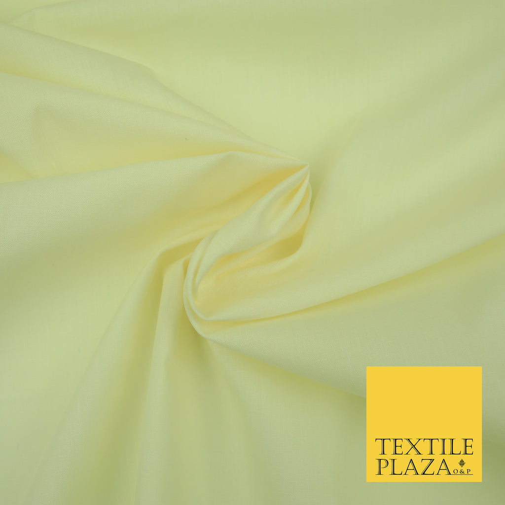 BUTTERSCOTCH CREAM Premium Plain Polycotton Dyed Fabric Dress Craft Material 44" 3085