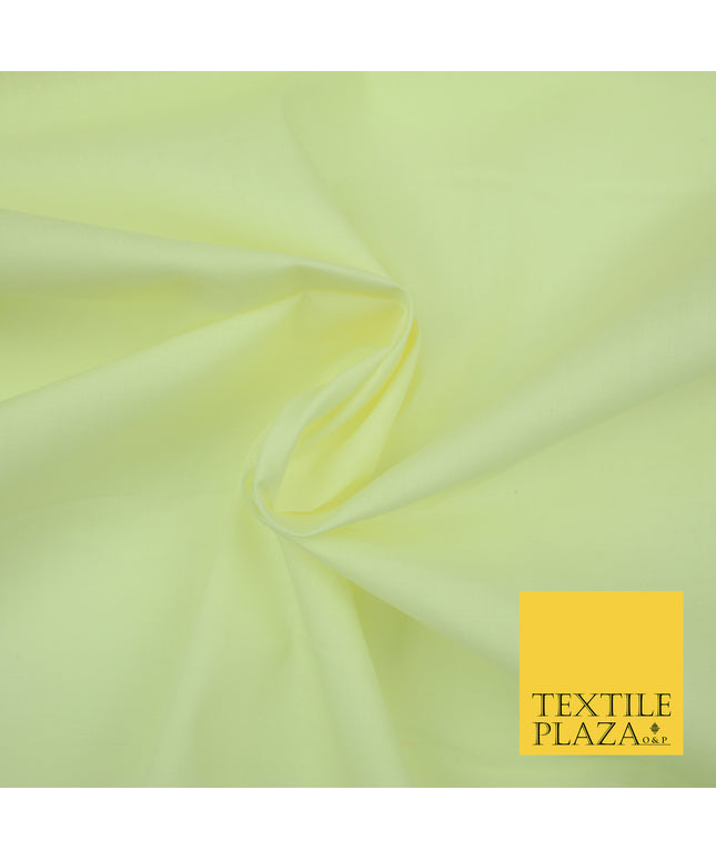 CREAM Premium Plain Polycotton Dyed Fabric Dress Craft Material 44" 3086