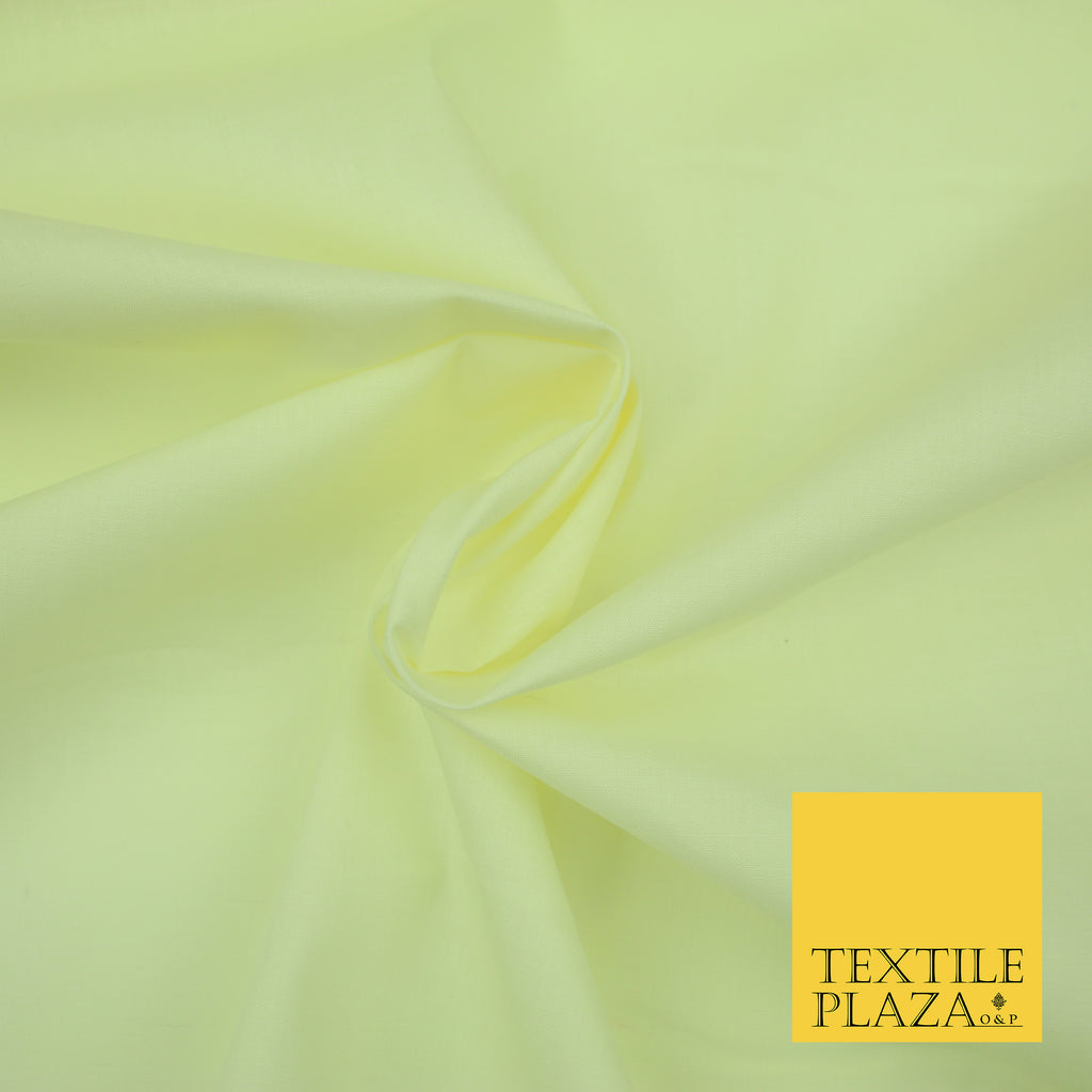 CREAM Premium Plain Polycotton Dyed Fabric Dress Craft Material 44" 3086