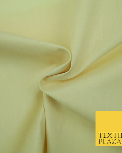 MAGNOLIA CREAM Premium Plain Polycotton Dyed Fabric Dress Craft Material 44" 3088