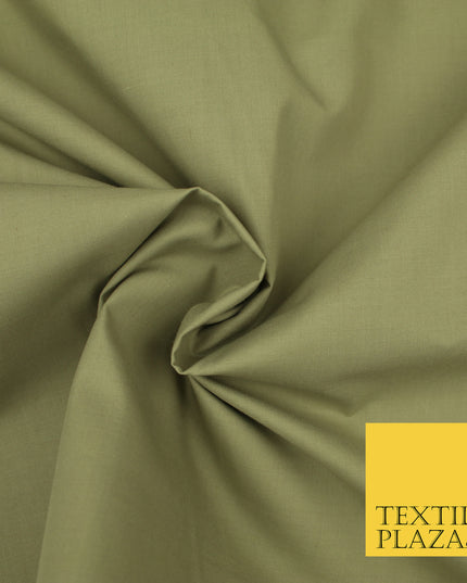 MUSHROOM BEIGE Premium Plain Polycotton Dyed Fabric Dress Craft Material 44" 3093