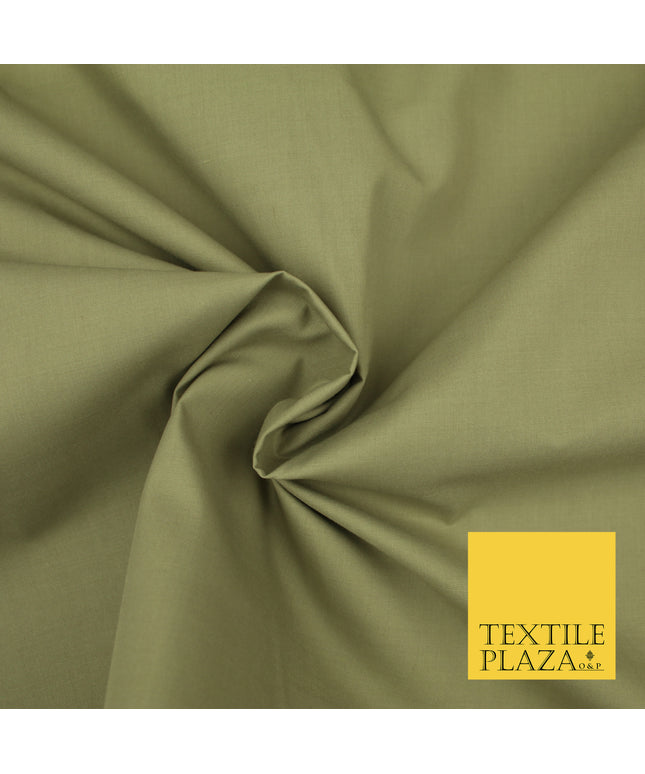 MUSHROOM BEIGE Premium Plain Polycotton Dyed Fabric Dress Craft Material 44" 3093