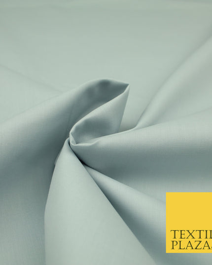 SILVER GREY Premium Plain Polycotton Dyed Fabric Dress Craft Material 44" 3094