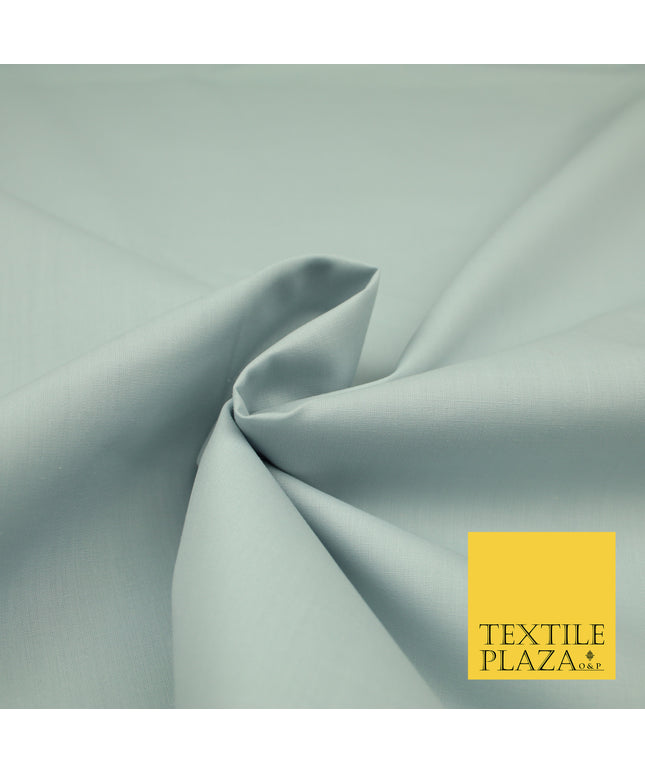 SILVER GREY Premium Plain Polycotton Dyed Fabric Dress Craft Material 44" 3094