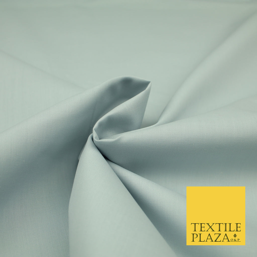 SILVER GREY Premium Plain Polycotton Dyed Fabric Dress Craft Material 44" 3094