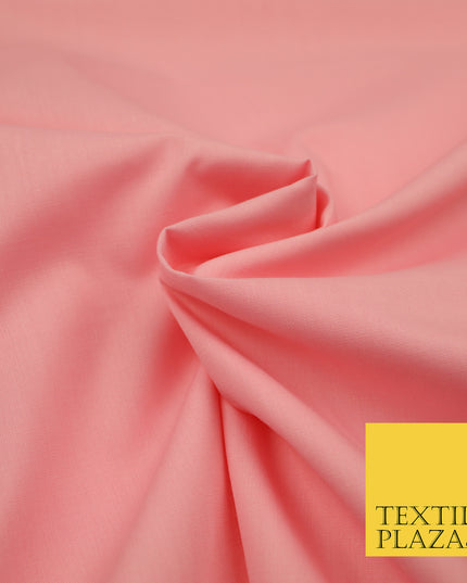 CANDY PINK Premium Plain Polycotton Dyed Fabric Dress Craft Material 44" 3098