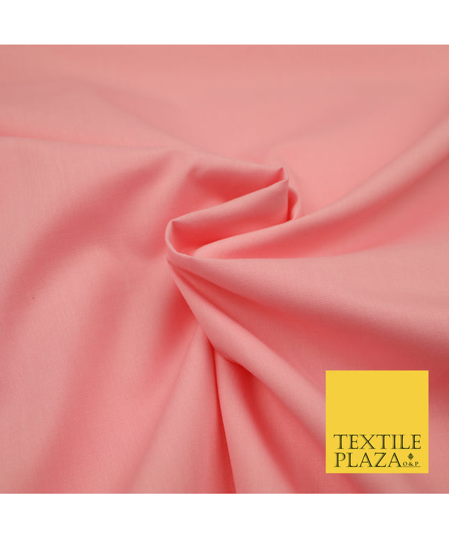 CANDY PINK Premium Plain Polycotton Dyed Fabric Dress Craft Material 44" 3098