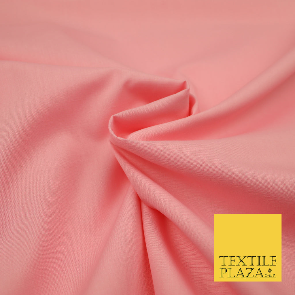 CANDY PINK Premium Plain Polycotton Dyed Fabric Dress Craft Material 44" 3098