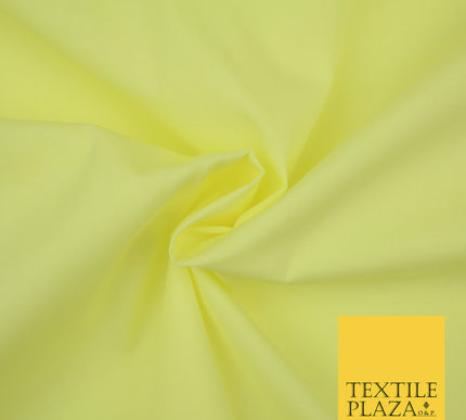 CITRIC LEMON Premium Plain Polycotton Dyed Fabric Dress Craft Material 44" 3099