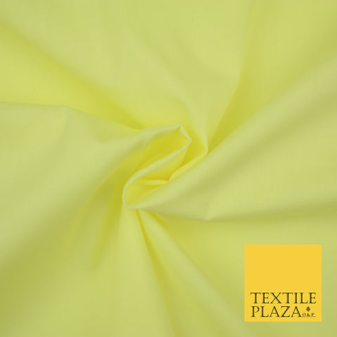 CITRIC LEMON Premium Plain Polycotton Dyed Fabric Dress Craft Material 44" 3099