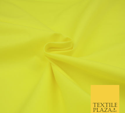FLO YELLOW Premium Plain Polycotton Dyed Fabric Dress Craft Material 44" 3100