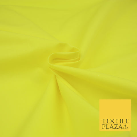 FLO YELLOW Premium Plain Polycotton Dyed Fabric Dress Craft Material 44" 3100