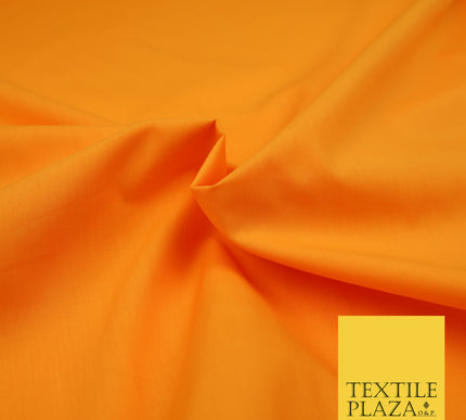 MANGO ORANGE Premium Plain Polycotton Dyed Fabric Dress Craft Material 44" 3102