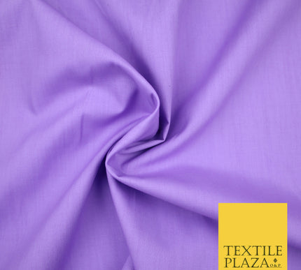LILAC Premium Plain Polycotton Dyed Fabric Dress Craft Material 44" 3113