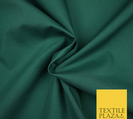 FOREST GREEN Premium Plain Polycotton Dyed Fabric Dress Craft Material 44" 3118