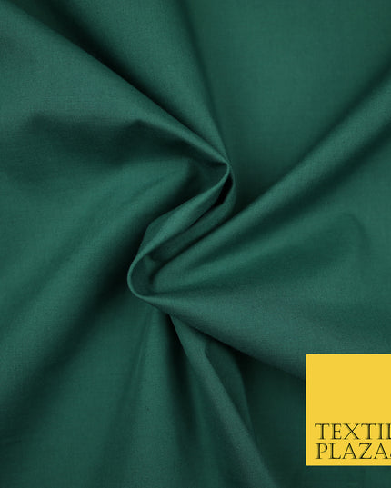 FOREST GREEN Premium Plain Polycotton Dyed Fabric Dress Craft Material 44" 3118