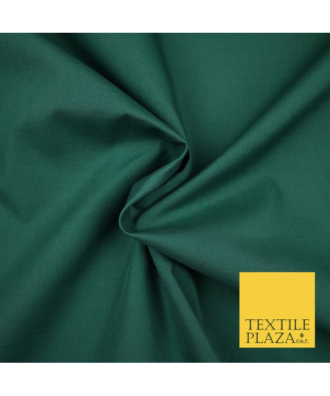 FOREST GREEN Premium Plain Polycotton Dyed Fabric Dress Craft Material 44" 3118
