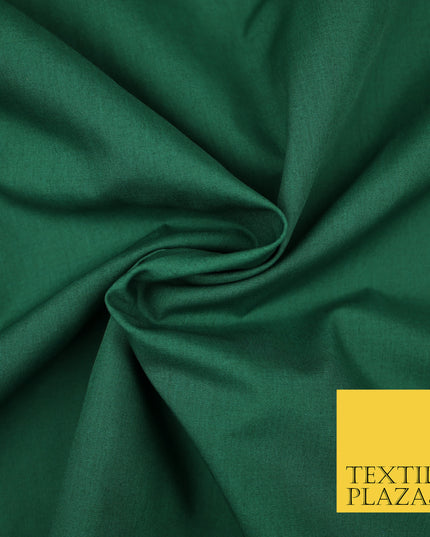BOTTLE GREEN Premium Plain Polycotton Dyed Fabric Dress Craft Material 44" 3119