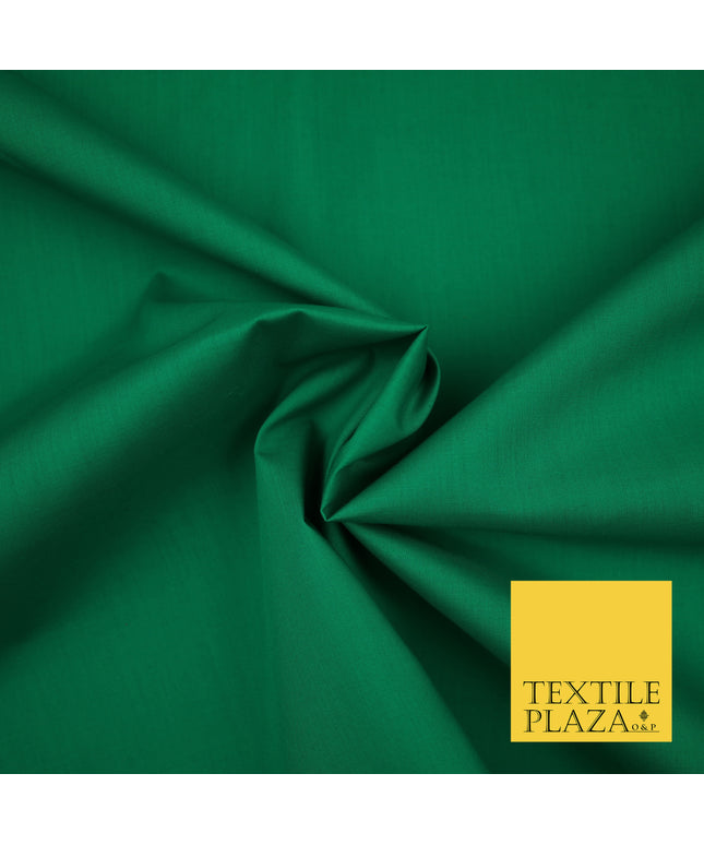 JADE GREEN Premium Plain Polycotton Dyed Fabric Dress Craft Material 44" 3121