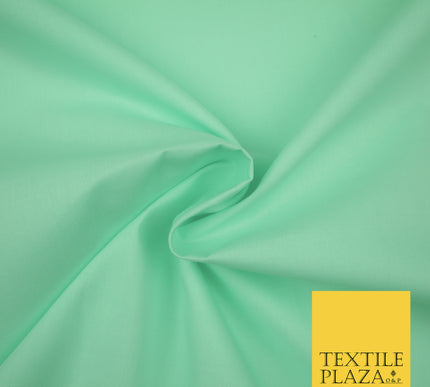 MINT GREEN Premium Plain Polycotton Dyed Fabric Dress Craft Material 44" 3122