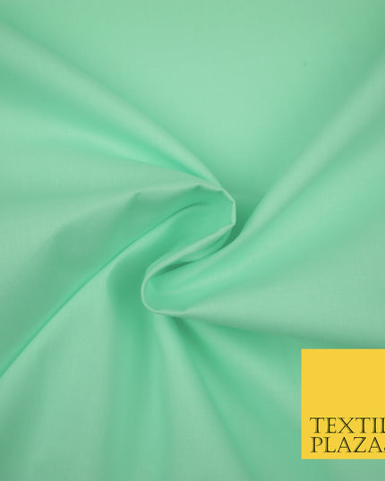 MINT GREEN Premium Plain Polycotton Dyed Fabric Dress Craft Material 44" 3122