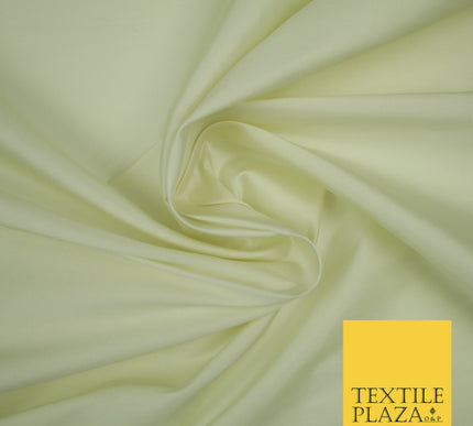 LEMON CREAM Premium Plain Dyed Faux Matte Silk TAFFETA Dress Fabric Material 3125