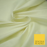 LEMON CREAM Premium Plain Dyed Faux Matte Silk TAFFETA Dress Fabric Material 3125