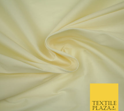 VANILLA CREAM Premium Plain Dyed Faux Matte Silk TAFFETA Dress Fabric Material 3126