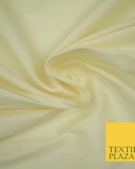 VANILLA CREAM Premium Plain Dyed Faux Matte Silk TAFFETA Dress Fabric Material 3126