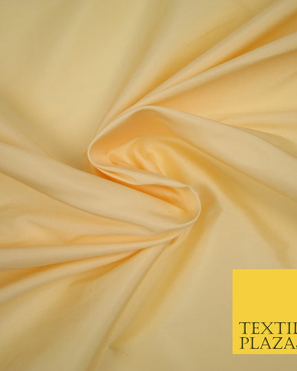 WARM CREAMY GOLD Premium Plain Dyed Faux Matte Silk TAFFETA Dress Fabric Material 3127